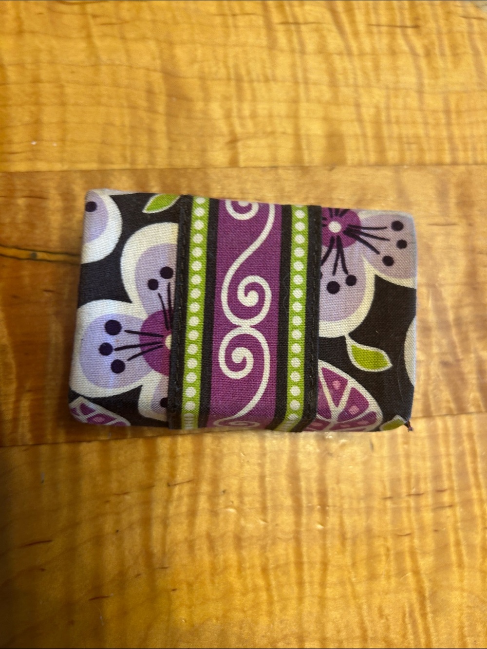 Purple Punch Floral Fabric Lipstick holder mirror- Women's Accessory